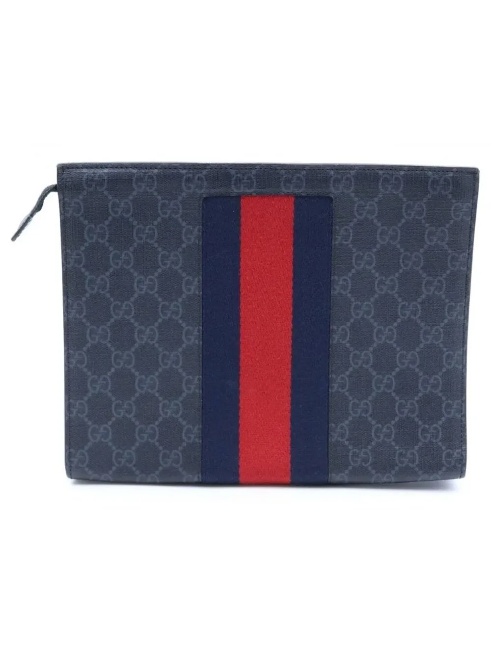 Gucci GG Supreme Clutch Leather Black